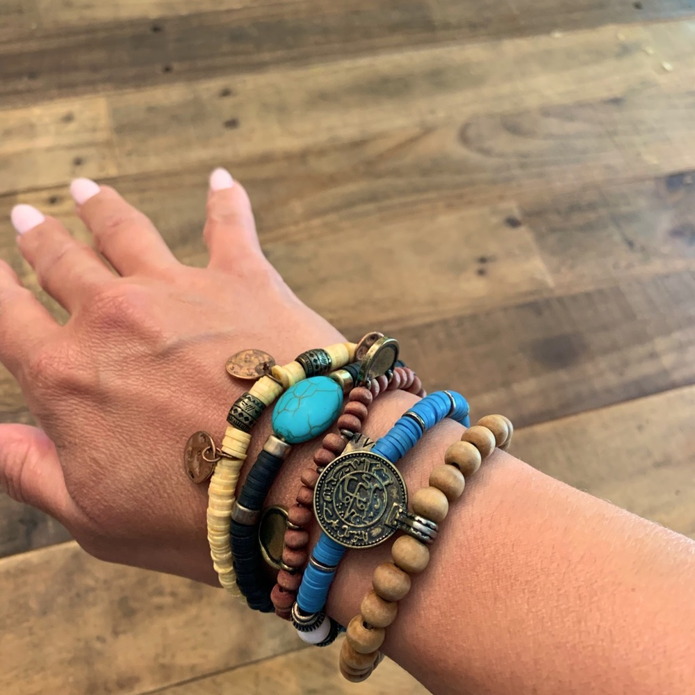 Free People Chic Beaded Bracelets - image 1